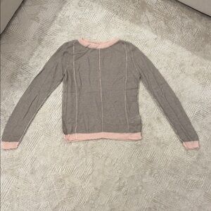 Zara Gray and Pink Sweater